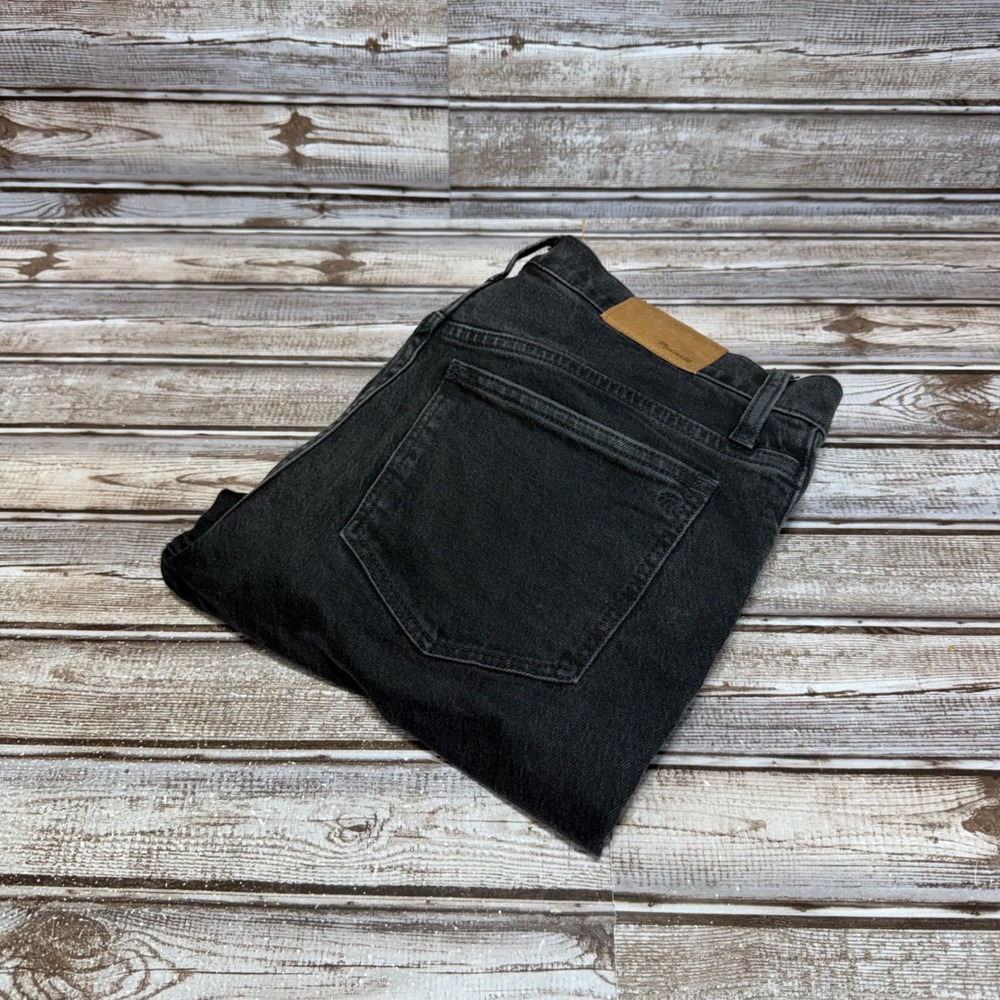 Madewell The Slim Boyjean Washed Black High Rise Denim Jeans Size 27